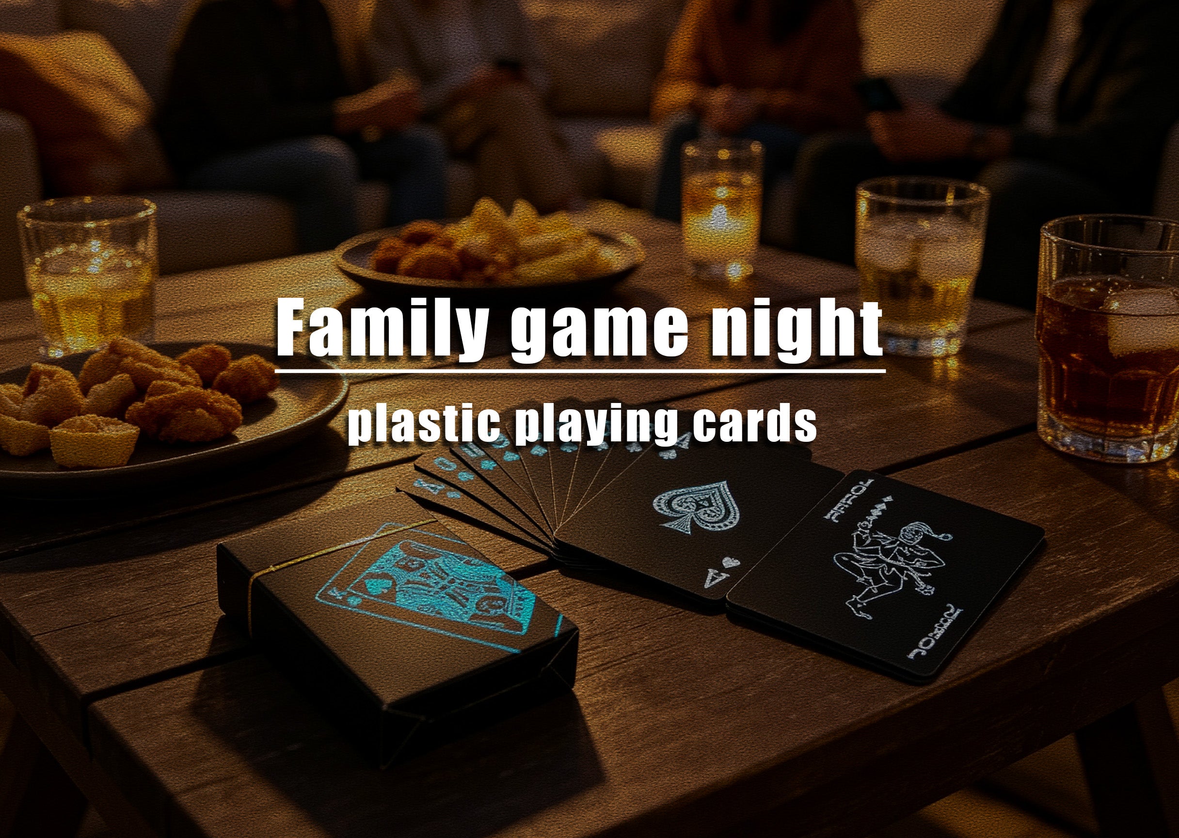 Obsidian Cyan Waterproof Plastic Playing Cards – PVC-K Poker Deck，Set of 5