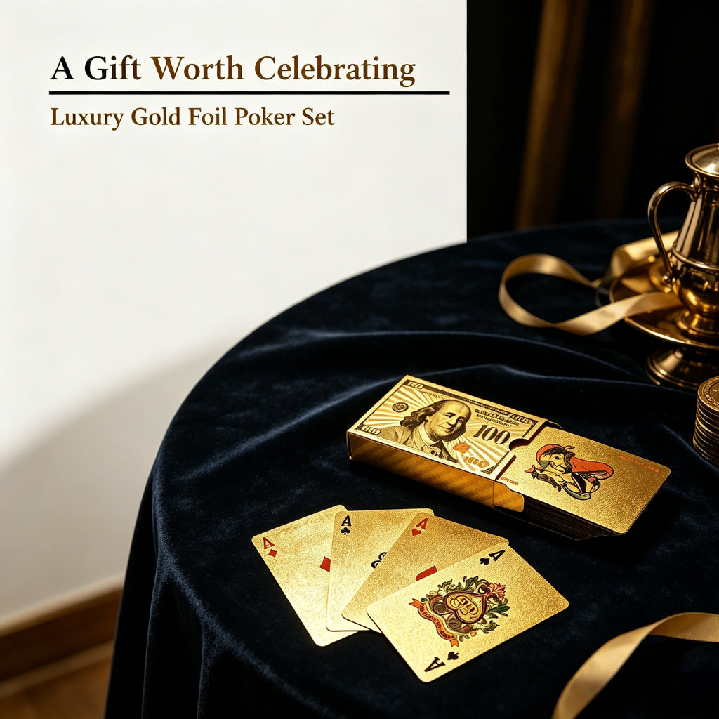 Gold Foil Playing Cards –Set of 5
