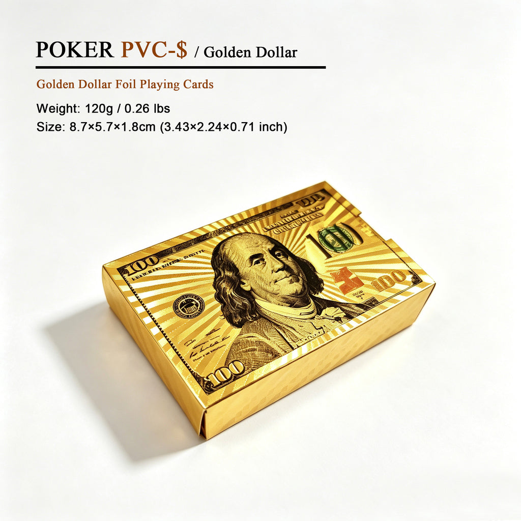 Gold Foil Playing Cards –Set of 5