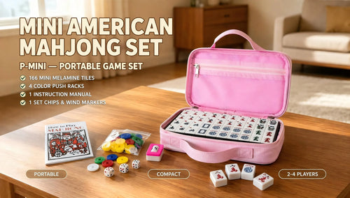 Mini American Mahjong Set - 166 Tiles with Carry Case