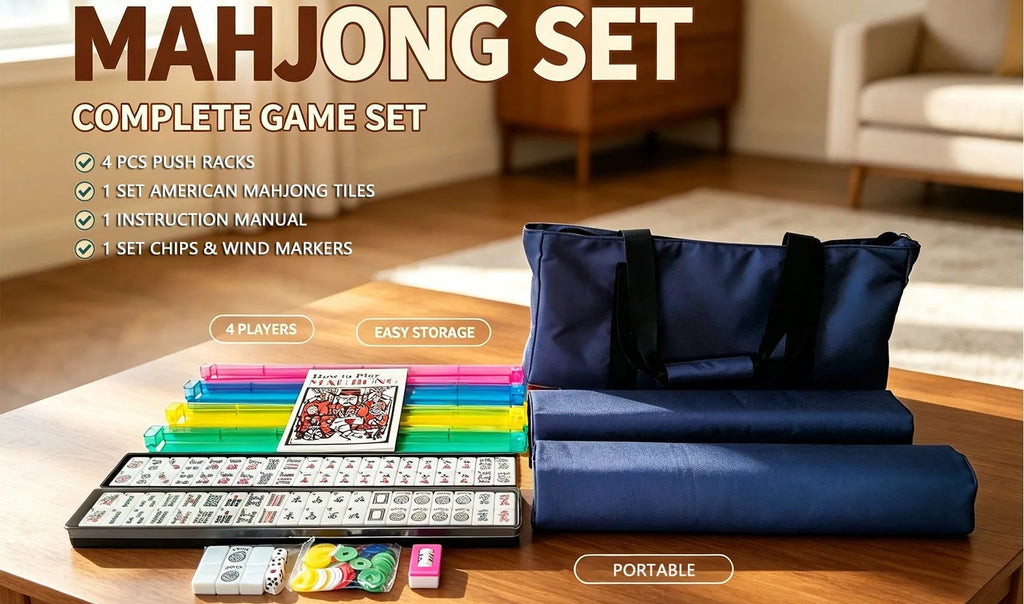 American Mahjong Set - Complete Game Set with Carry Bag