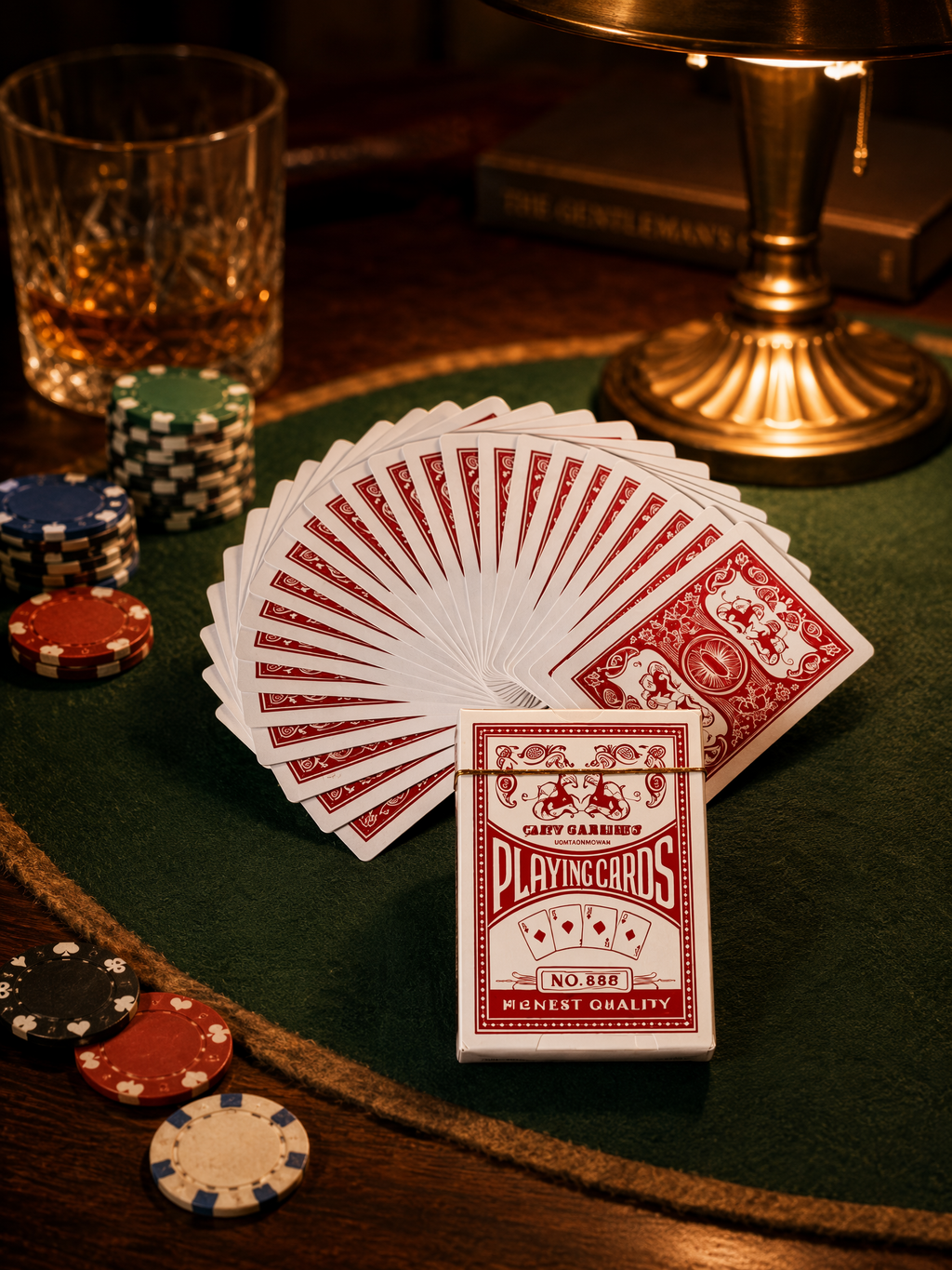 No.888 Classic Poker Playing Cards - Premium Paper Deck, Set of 6