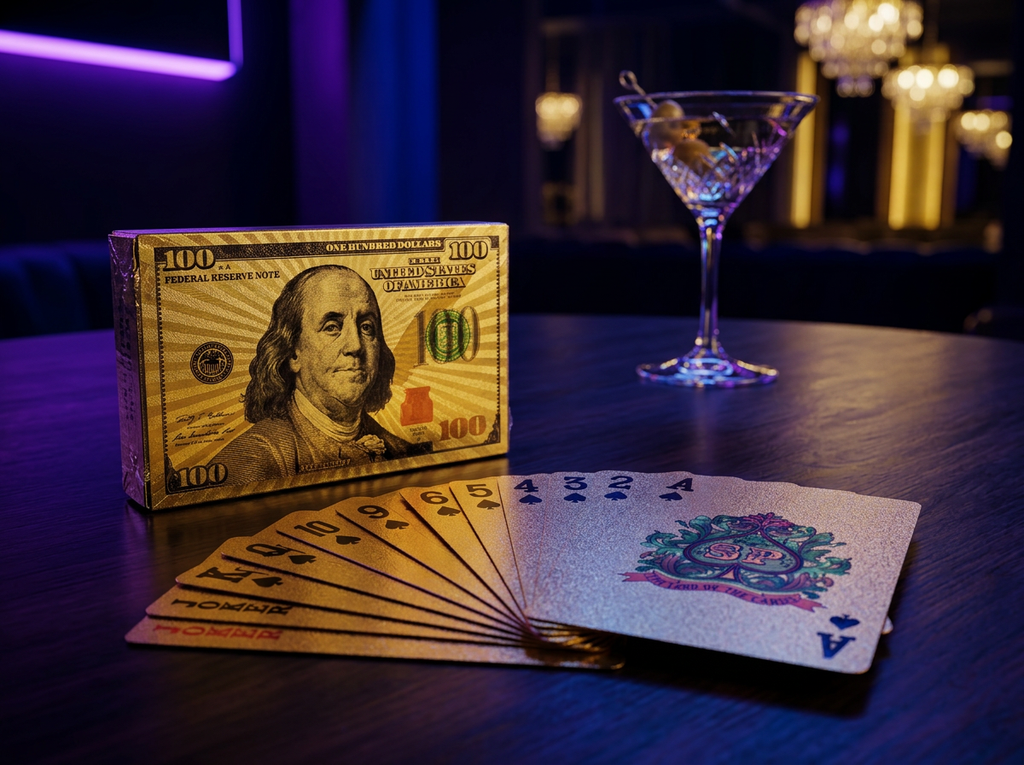 Gold Foil Playing Cards –Set of 5