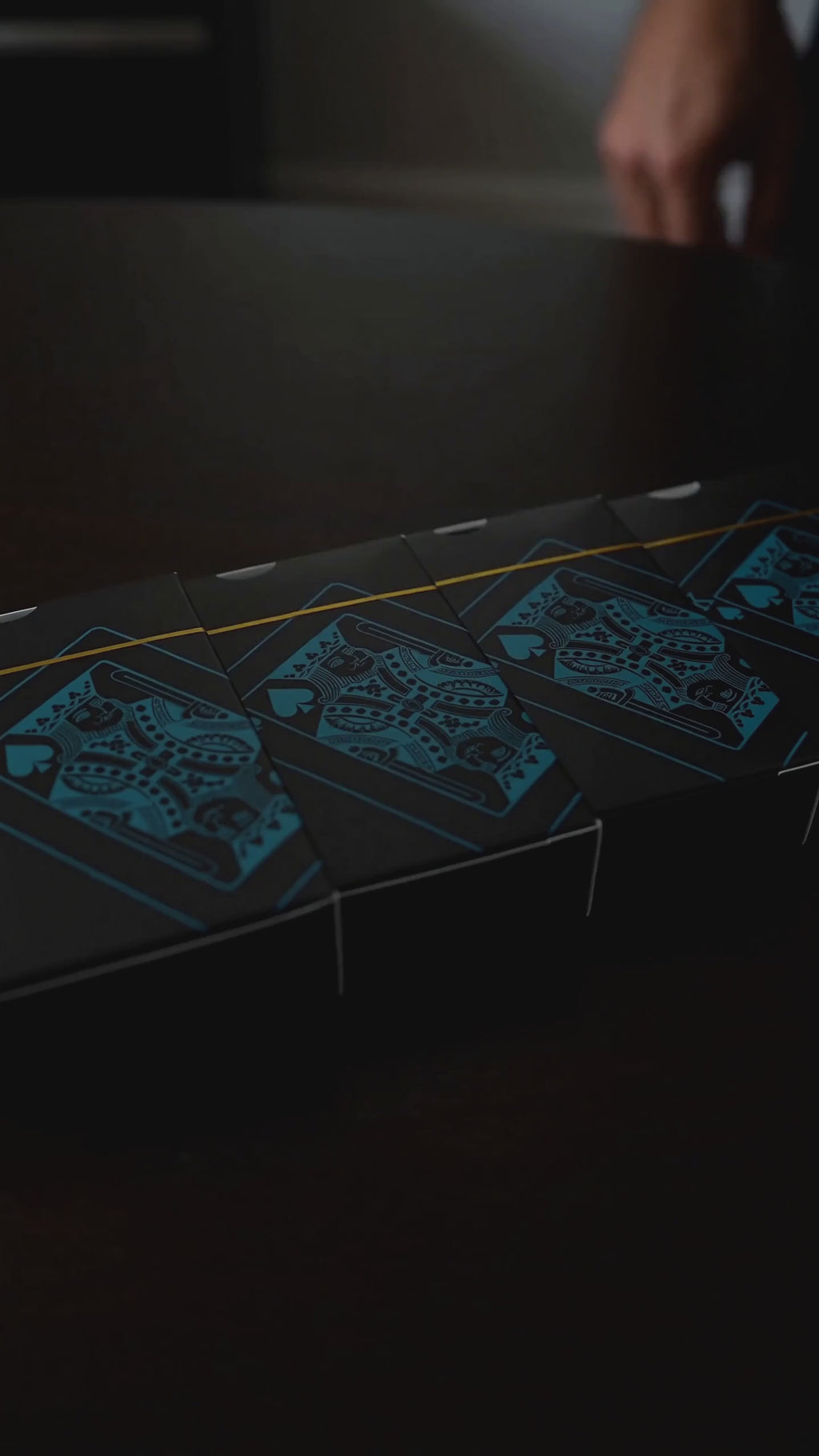 Obsidian Cyan Waterproof Plastic Playing Cards – PVC-K Poker Deck，Set of 5
