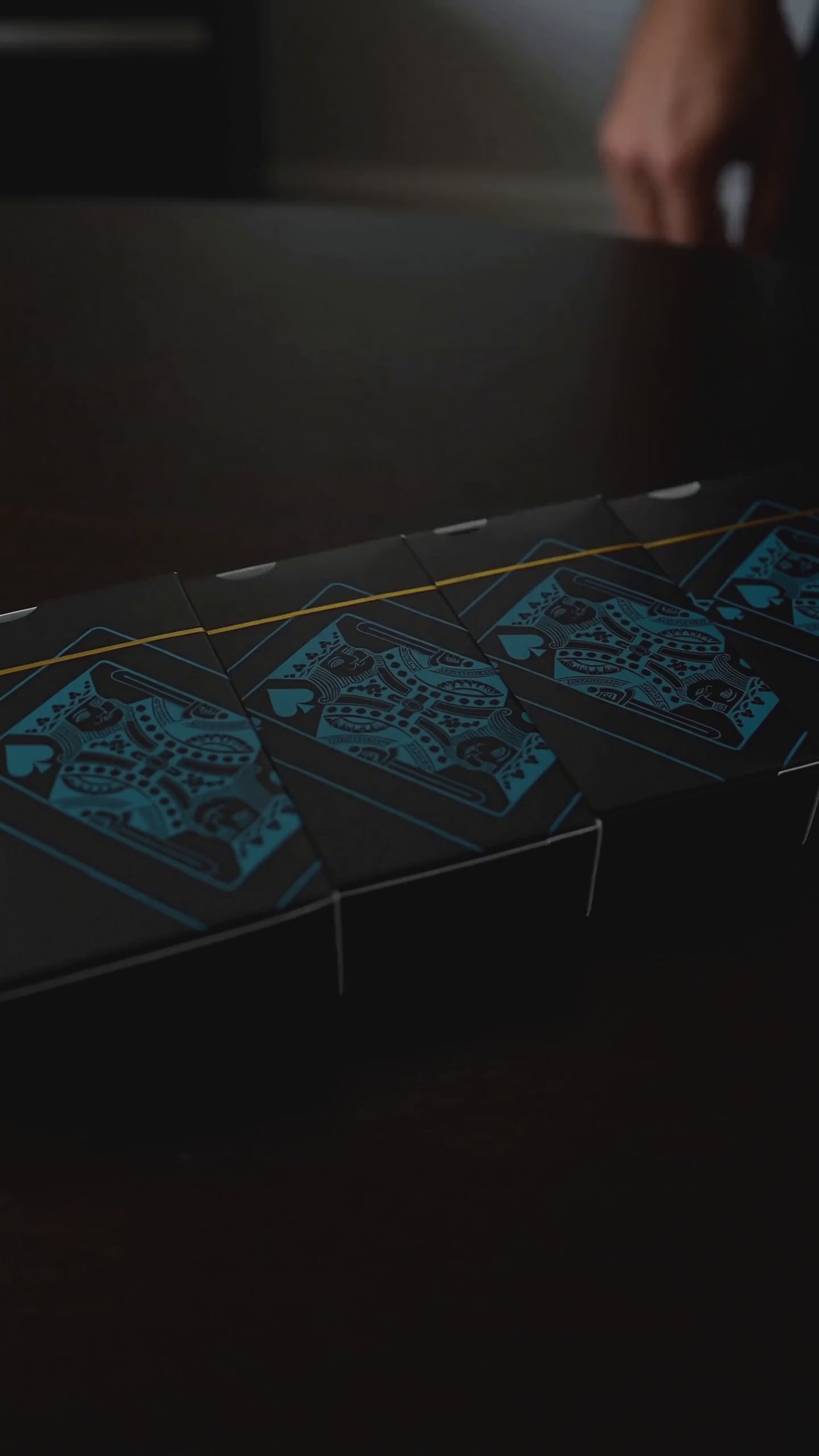 Obsidian Cyan Waterproof Plastic Playing Cards – PVC-K Poker Deck，Set of 5